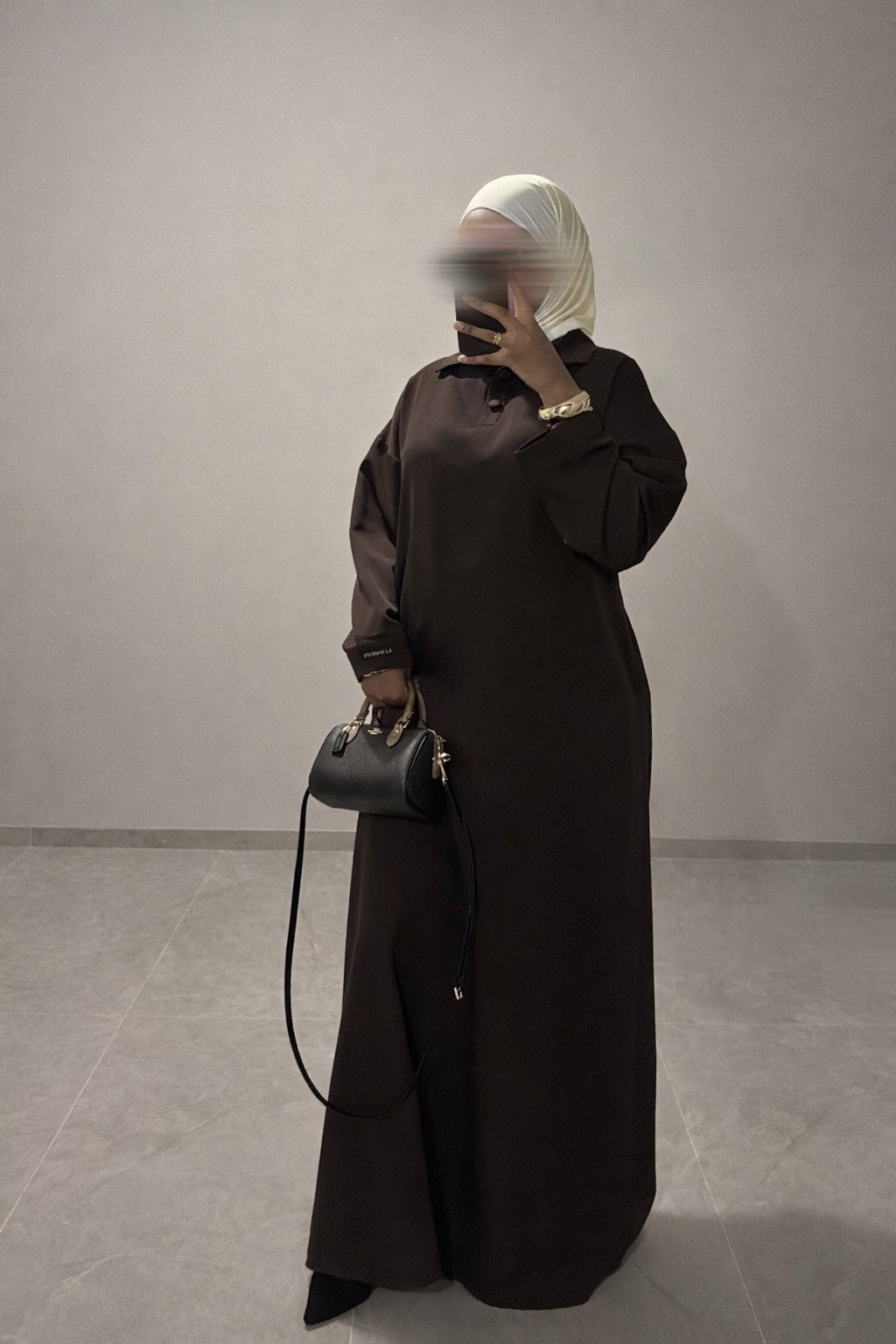 Robe polo marron - CREATION