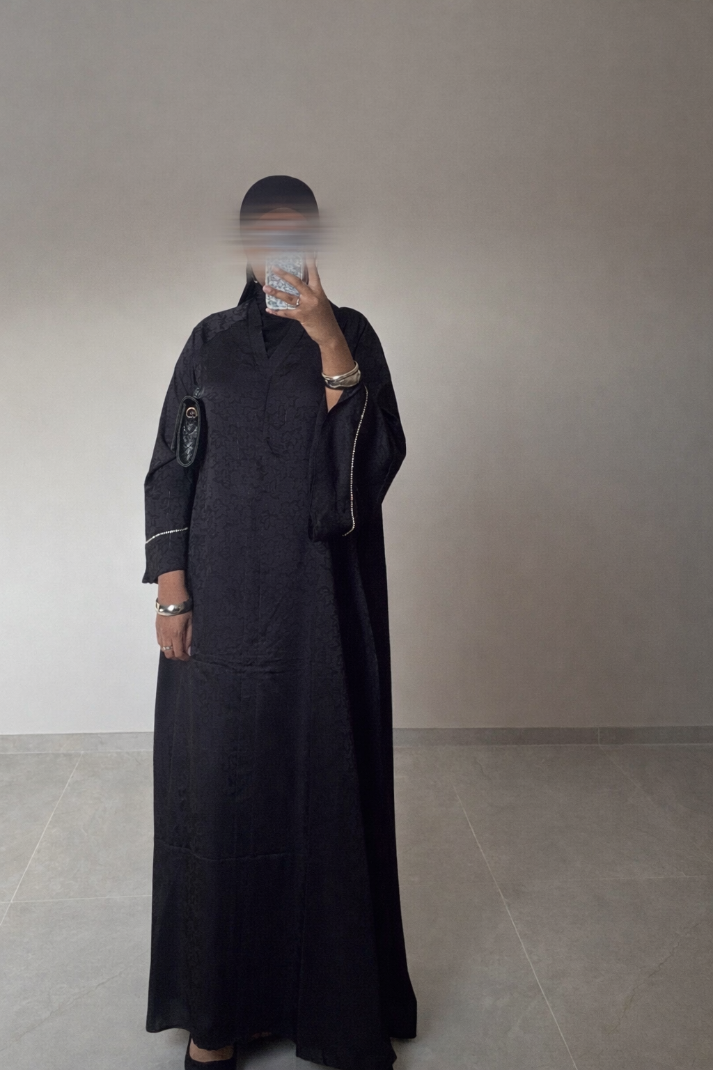 Abaya Perlée NOIR