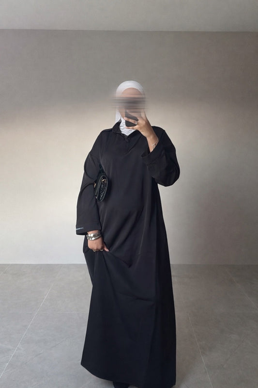 Robe polo noir - CREATION