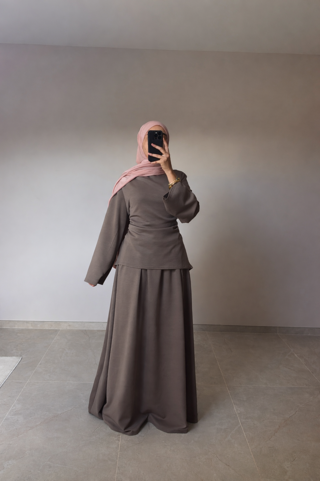 Ensemble jupe TAUPE