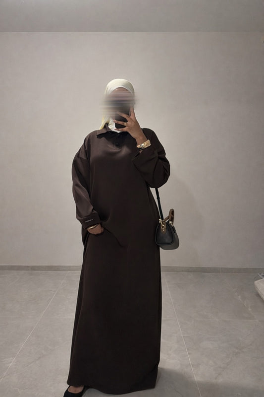 Robe polo marron - CREATION