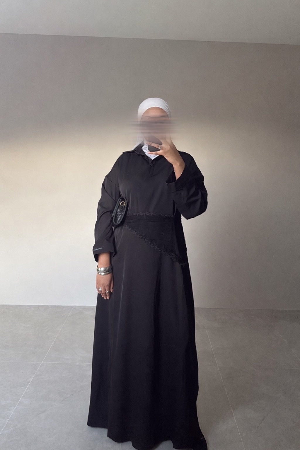 Robe polo noir - CREATION