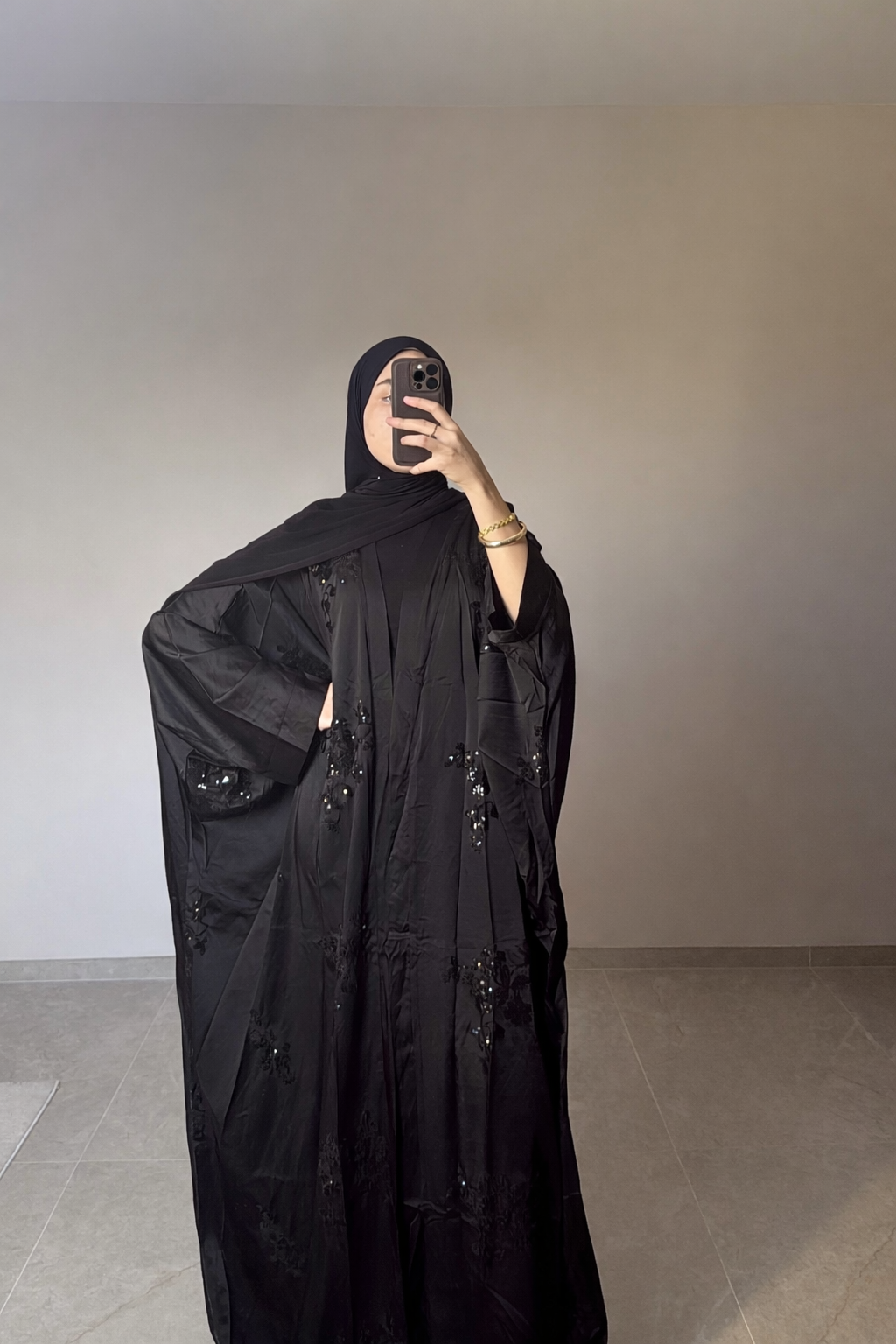 Kimono à sequins NOIR